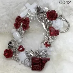 C042♡チェキケース♡トレカ♡フォトホルダー♡キーホルダー♡デコ♡地雷系♡ゴテ