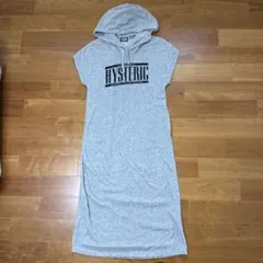 HYSTERIC GLAMOUR フード付きロングワンピース グレー