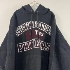 Champion チャンピオン ロゴパーカー フード付トレーナー ダークグレー