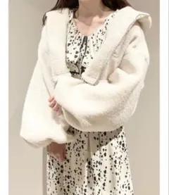 SNIDEL ボアマウンテンパーカー アイボリー