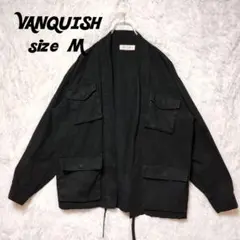☆大特価☆　VANQUISH　作務衣　作業着　ワークシャツ　ジャケット　黒　Mのサムネイル
