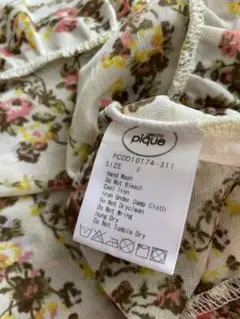 ジェラートピケの花柄ワンピース