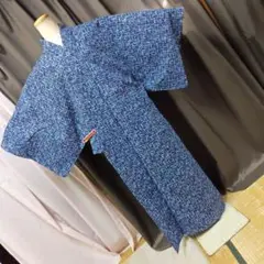 A82有松鳴海絞り高級浴衣 綿 浴衣単品 紺青 お仕立て - メルカリ