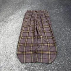 90s vintage wide wool slacks ツータック チェックのサムネイル