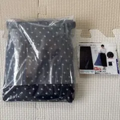 さっと巻くだけ便利なレインスカート ネイビードットのサムネイル
