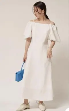 新品タグ付FRAY.iDフレイアイディー レースアップ　パフスリーブ　ワンピース