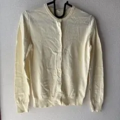 無印良品　コットンシルク　カーディガン　M イエロー　クリームのサムネイル