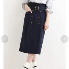 【MAJESTIC LEGON】トレンチ風ロングIラインスカート