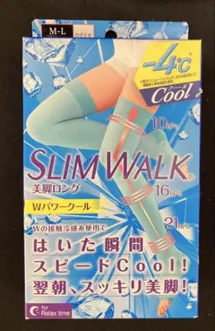 SLIM WALK 着圧ソックス M-L ライトブルー