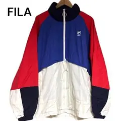最終値下げ FILA ナイロンジャケット 赤/青/白　XXL