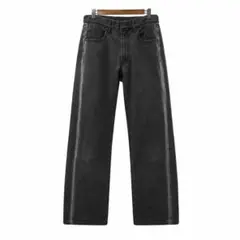 a.v.v HOMME ブラックデニム ストレートパンツ 46
