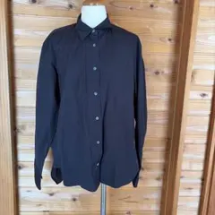 ユニクロ　プラスJ 黒の長袖シャツ