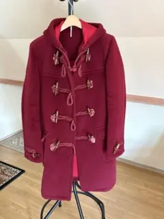 courrèges クレージュ フード付きニットダッフルコート - メルカリ