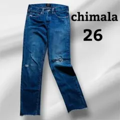 【チマラ】 デニムパンツ W26 セルビッチ カットオフ デーバードのサムネイル