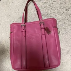 COACH コーチ トートバッグ レザー ピンク