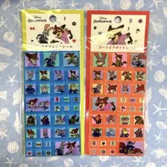 【新品】ズートピア タイルシール 2枚セット ディズニー ぷっくり 立体シール