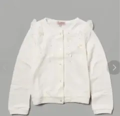 サイズ限定価格！マザウェイズ カーディガン 白リボン 104cm