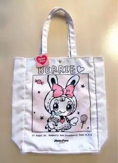 ラウンドワン限定 メゾピアノ トートバッグ ホワイト べリエちゃんのサムネイル
