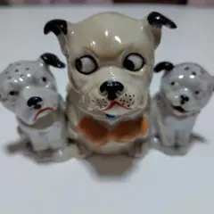 いぬ　犬　陶器　置物　首輪　リボン　インテリア　ヴィンテージ　ビンテージ いぬ 犬 陶器 置物 首輪 リボン インテリア ヴィンテージ ビンテージ