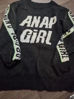 ANAP GIRL ロゴセーター サイズ150 黒