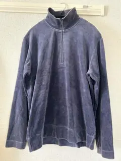 【オールドユニクロ】ベロアスウェット ハーフジップ