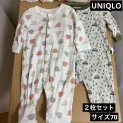 UNIQLO＊カバーオール＊2枚セット＊長袖＊サイズ70＊ハリネズミ＊車