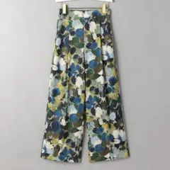 フラワープリント バックゴム パンツ -ウォッシャブル-
