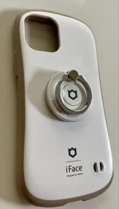 iPhoneケース　iFace ホワイト ケース リングスタンド付き