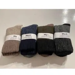 HORADON⭐️靴下 メンズ ソックス 冬 厚手 男女兼用 極暖 4足セット