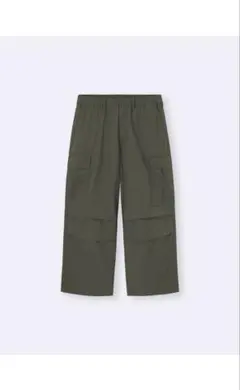 Lサイズ　GU　ジーユー　スーパーワイドカーゴパンツ　美品　オリーブ　カーキ