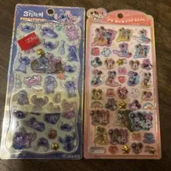 スティッチプチドロップシール　ミッキー・ミニーうるちゅるポップシール2シート