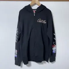 GOTCHA プリントジップアップパーカー 刺繍 ロゴ Lサイズ