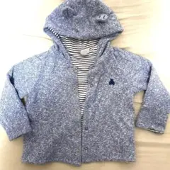 GAP ベビー　上着　くま　美品　ボーダー　6-12month フード付き