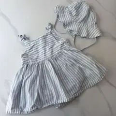 H＆M ベビーワンピース＋帽子 9-12Mのサムネイル