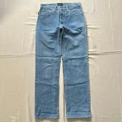 90s agnes b. homme ストレートデニム ライトブルー トカゲロゴのサムネイル