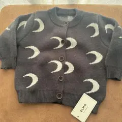 ELMO 月模様 カーディガン 100 新品未使用