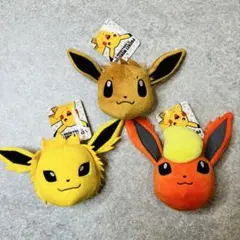 ポケモン ぬいぐるみポーチ 3種セット イーブイ サンダース ブースター　進化形のサムネイル