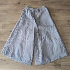 139.サマンサモスモス　リネンガーゼ　 ワイドパンツ グレー