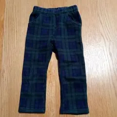 キッズ パンツ チェック柄 裏起毛