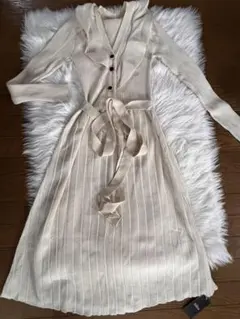 Sibra ニットワンピース アイボリー ロング