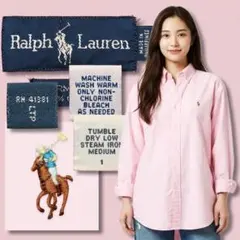 ラルフローレン Yarmouth BDシャツ ピンク M L メンズのサムネイル
