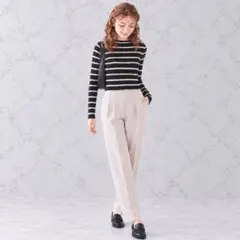 coca コカ リブニットボートネックトップス レディース