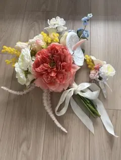 ウェディングブーケ ブートニアセット 造花