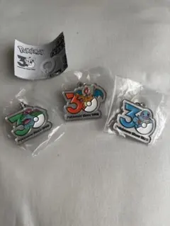 ポケモン 30周年メタルチャーム　フシギバナ、リザードン、ゼニガメ