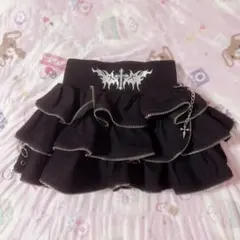 正規品 新品 Sサイズ 悪魔NO!?ジップスカート グレー 地雷系 パンク