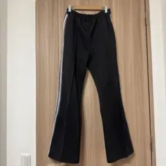 黒 サイドストライプ ジャージパンツ Fサイズ