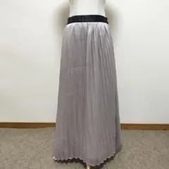 【美品✨️】【M】　エスプリミュール ピンク　プリーツ　ロングスカートのサムネイル