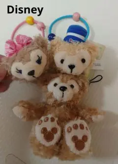 ディズニー　ぬいぐるみ　キーホルダー　ヘアゴム　香港　ダッフィー　シェリーメイ