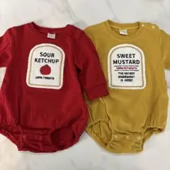 futafuta トマト&ケチャップ　ロンパース　2着セット　70サイズ