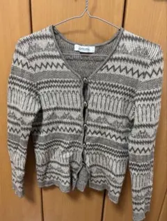 JARDIN 幾何学模様 グランジカーディガン フリーサイズ